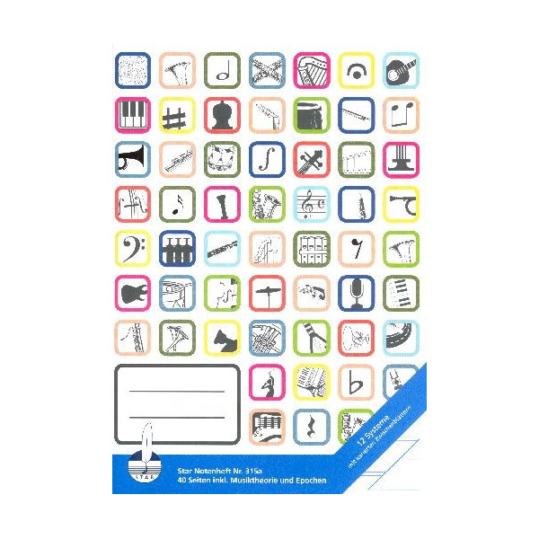 Notenschulheft ohne Hilfslinien