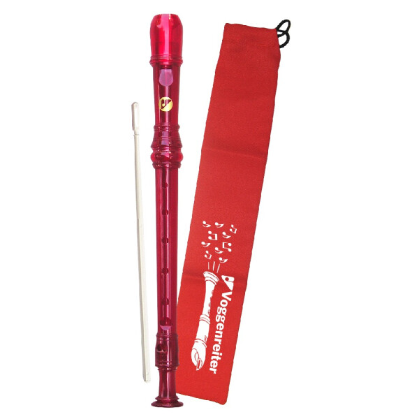 Voggys plastic recorder red - bar. GW