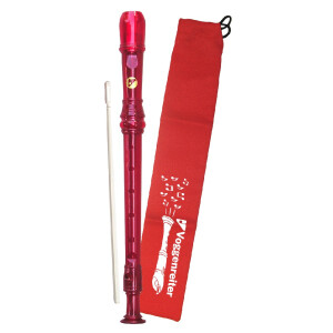 Voggys plastic recorder red - bar. GW