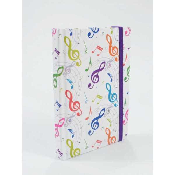 Notizbuch Violinschlüssel bunt A6 / 96 Seiten