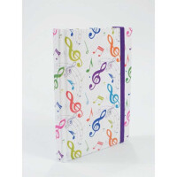 Notizbuch Violinschlüssel bunt A6 / 96 Seiten