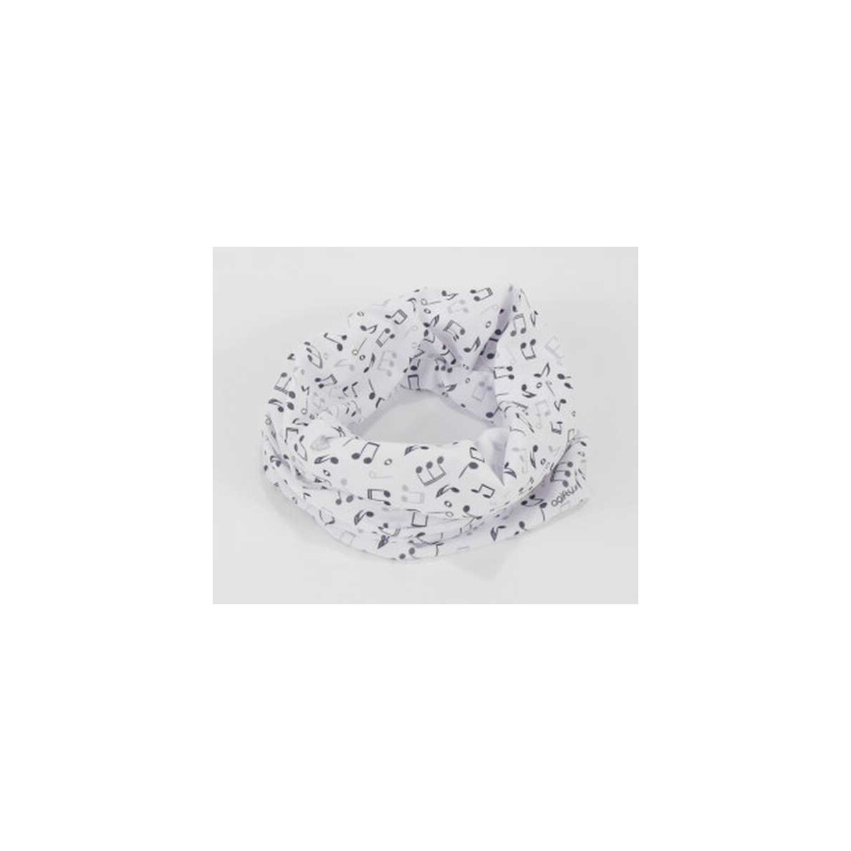 Loop / Schlauchschal mit Noten schwarz / weiß