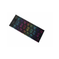 Bleistift mit Radiergummi Violinschlüssel schwarz/bunt