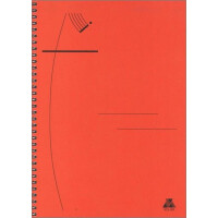 Notenblock Din A4 hoch 12 Systeme mit Hilfslinien und Zwischenblatt