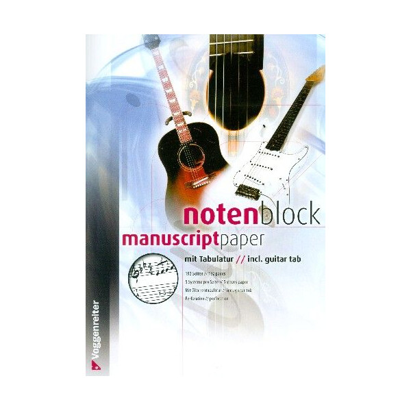 Notenblock mit Tabulatur