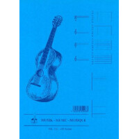 Notenblock für Gitarre DIN A4 hoch 3x2 Systeme