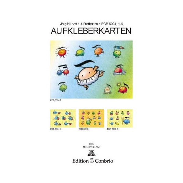 Aufkleberkarten 4 Postkarten mit