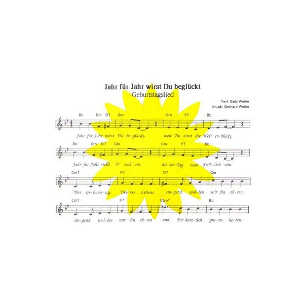 Postkarte Jahr für Jahr wirst du beglückt (Set mit 10 Stk)