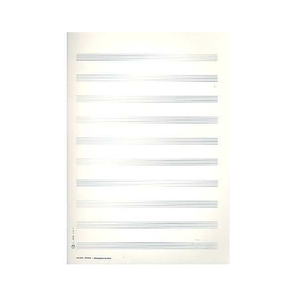 Star2000 Notenpapier DIN A4 hoch 10 Systeme