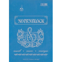 Notenblock DIN A4 hoch 12 Systeme