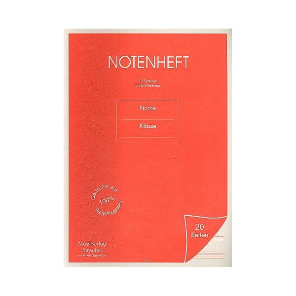 Notenheft 12 Systeme ohne Hilfslinien