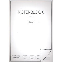 Notenblock 12 Systeme ohne Hilfslinien