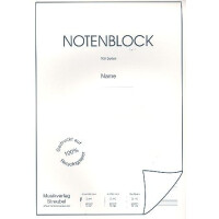 Notenblock 12 Systeme ohne Hilfslinien