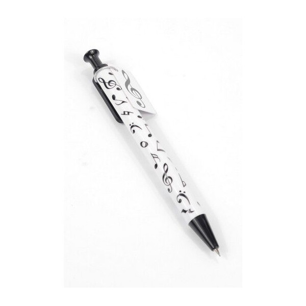 Druck-Bleistift 13 cm Noten weiß