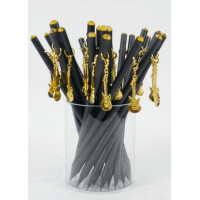 Bleistift mit Anhänger E-Gitarre golden/Kristall