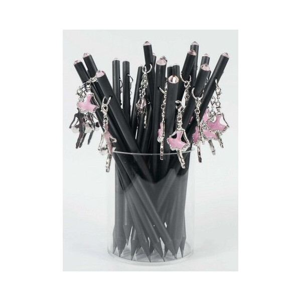 Bleistift mit Anhänger Ballerina rosa/Kristall