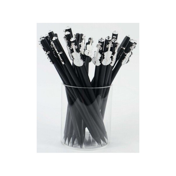 Bleistift mit Violine weiß/Kristall