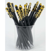 Bleistift mit Violine schwarz/Kristall