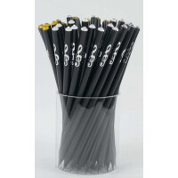 Bleistift mit Violinschlüssel silber Folie/Kristall