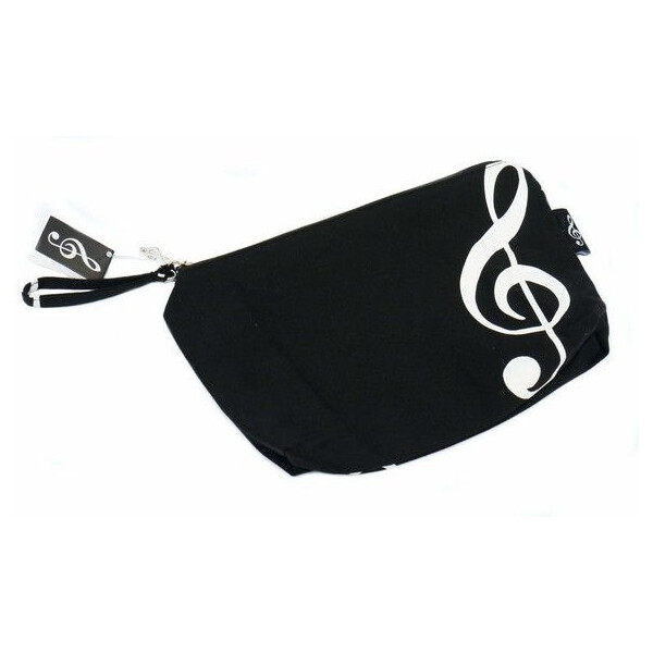 Etui Violinschlüssel schwarz mit Innenfutter 24 x 14 x 3,5 cm