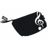 Etui Violinschlüssel schwarz mit Innenfutter 24 x 14 x 3,5 cm