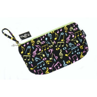 Etui Noten schwarz/bunt mit Innenfutter 24 x 14 x 3,5 cm