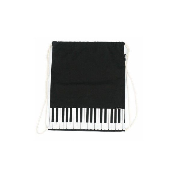 Turnbeutel Tastatur schwarz Leinen 44 x 7 cm