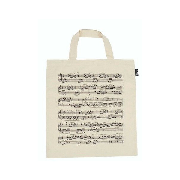 Tragetasche Notenzeilen natur 40 x 37 cm