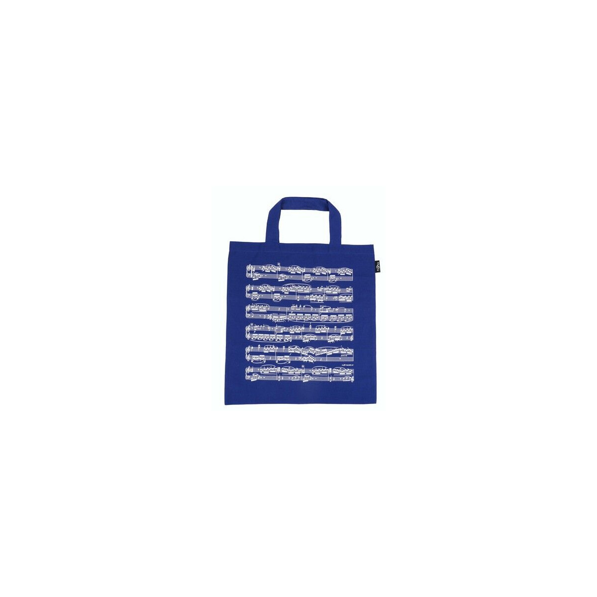 Tragetasche Notenzeilen blau (beidseitig box