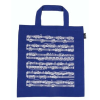 Tragetasche Notenzeilen blau (beidseitig bedruckt) 40*37 cm