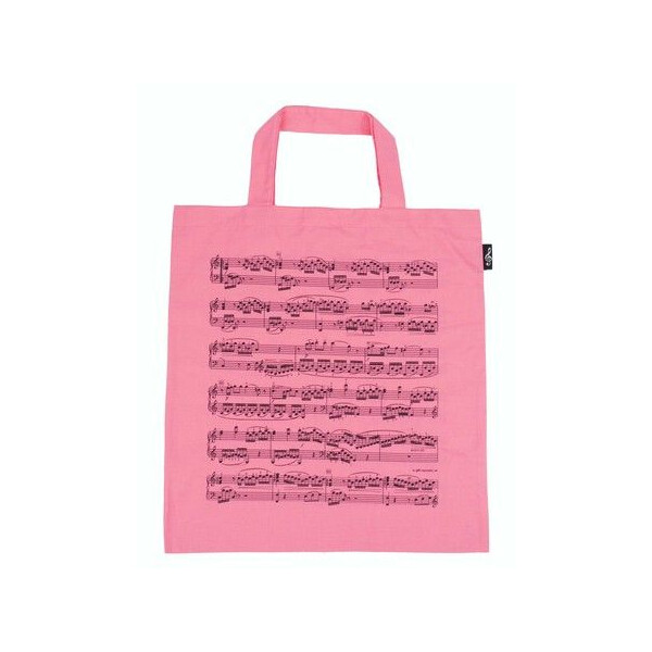 Tragetasche Notenzeilen rosa 40 x 37 cm