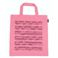 Tragetasche Notenzeilen rosa 40 x 37 cm
