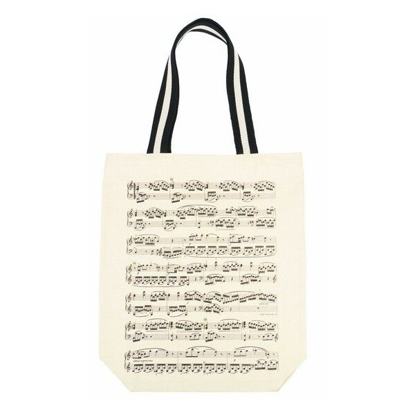 City Shopper Notenzeilen natur/schwarz 38 x 45 x 12 cm