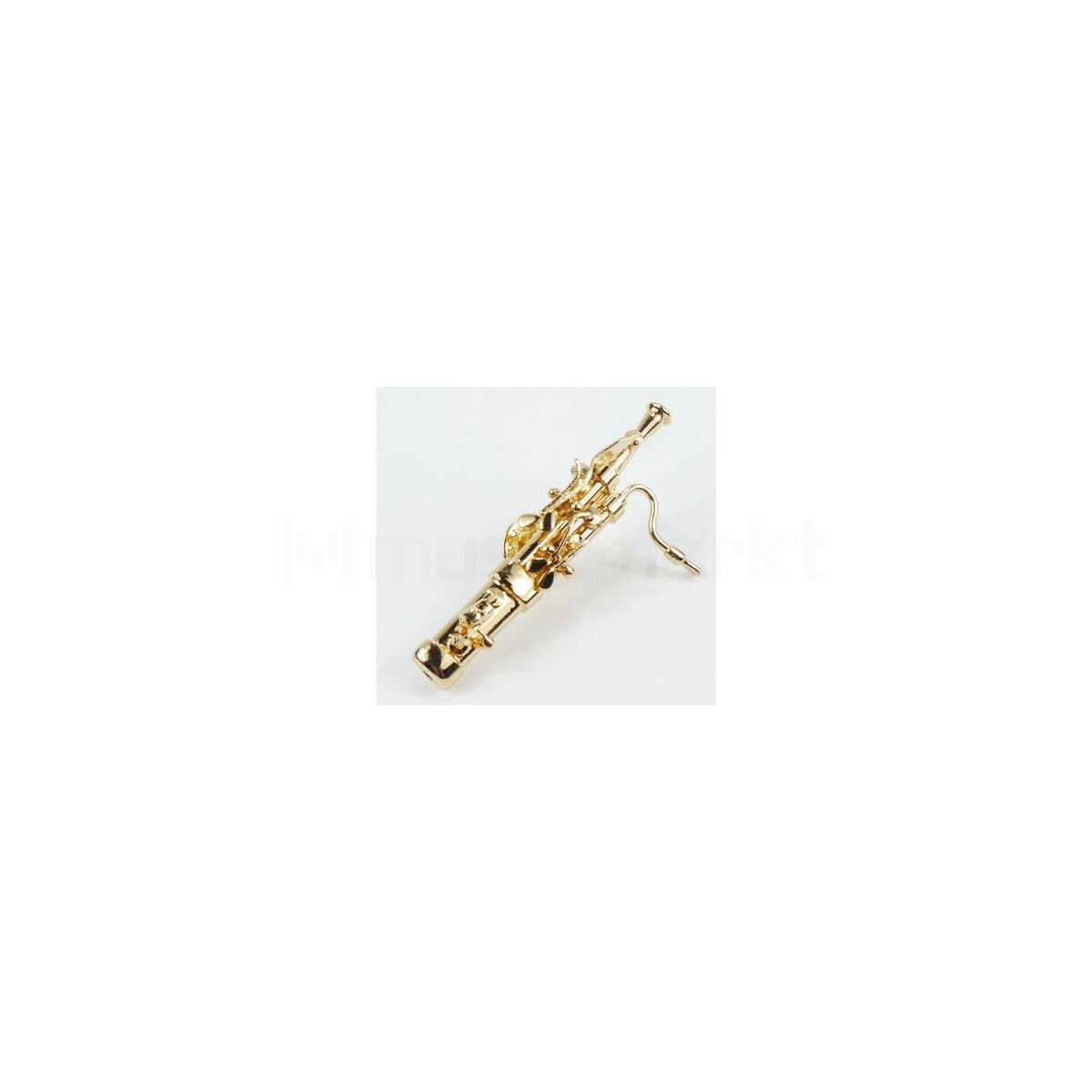 Miniatur Pin Fagott 6 cm vergoldet