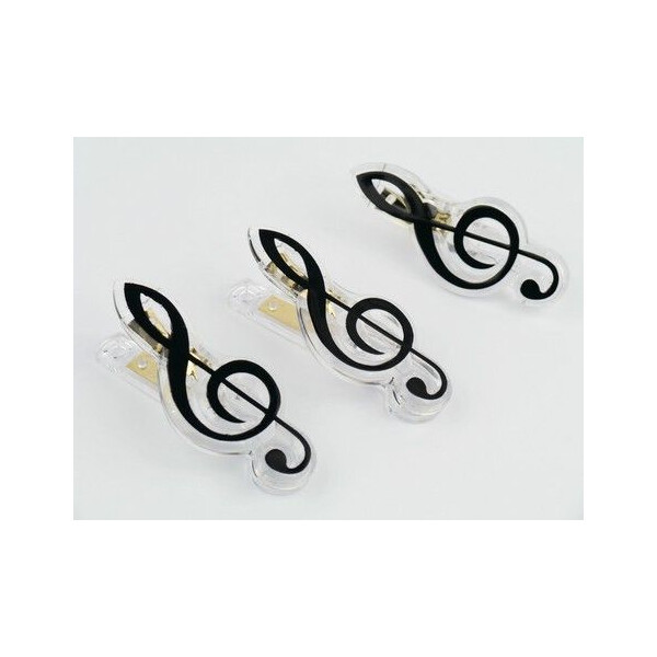 Klammer Violinschlüssel schwarz 7cm