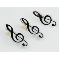 Klammer Violinschlüssel schwarz 7cm