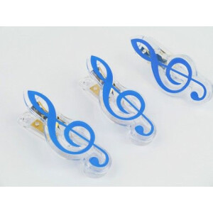 Klammer Violinschlüssel blau 7cm