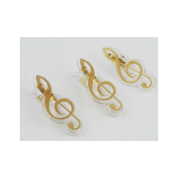 Klammer Violinschlüssel golden 7cm