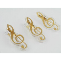 Klammer Violinschlüssel golden 7cm