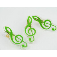 Klammer Violinschlüssel grün 7cm