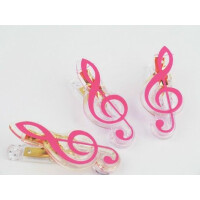 Klammer Violinschlüssel rosa 7cm