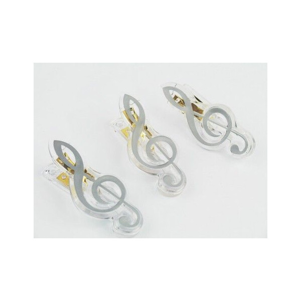 Klammer Violinschlüssel silber 7cm