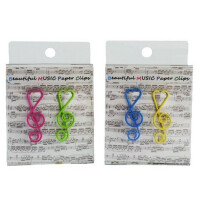 Büroklammer Violinschlüssel bunt 4 cm (Set mit 12 Stück)