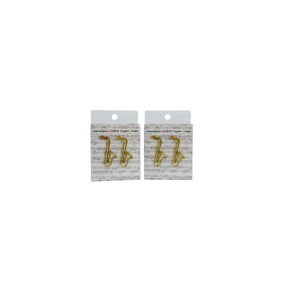 Büroklammer Saxophon golden 3,7 cm (Set mit 15 Stü