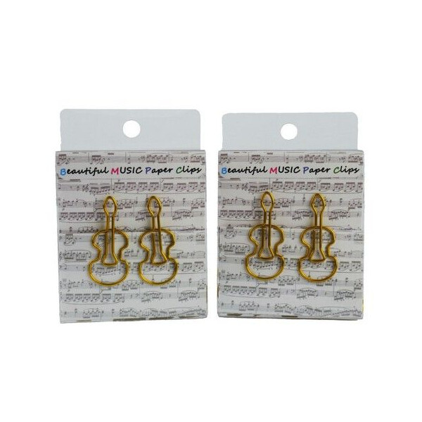 Büroklammer Violine golden 4 cm (Set mit 15 Stück)