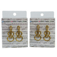Büroklammer Violine golden 4 cm (Set mit 15 Stück)