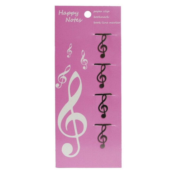 Klammer Violinschlüssel Edelstahl 15 x 23 mm (Set mit 4 Stück)