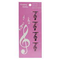 Klammer Violinschlüssel Edelstahl 15 x 23 mm (Set mit 4 Stück)