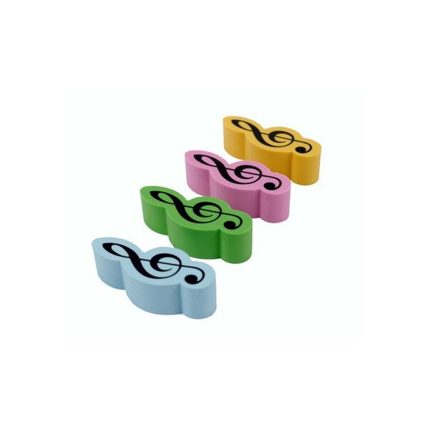 Radiergummi Violinschlüssel 4 x 1,7 cm (Set mit 4 Stück)