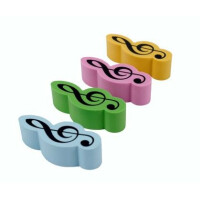 Radiergummi Violinschlüssel 4 x 1,7 cm (Set mit 4 Stück)